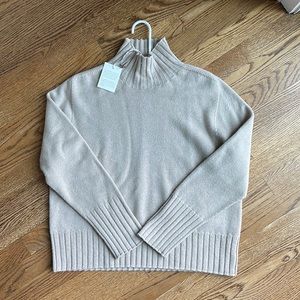 Peserico Turtleneck English rib sweater in wool, silk, cashmere w/ Sparkly Touch